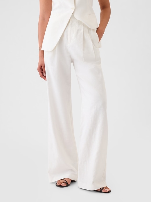 365 High Rise Linen-Cotton Trousers 365 High Rise Linen-Cotton Trousers