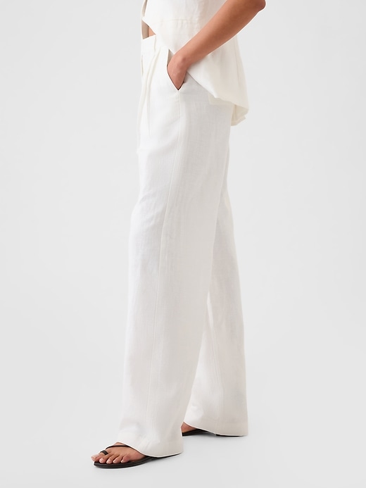 365 High Rise Linen-Cotton Trousers 365 High Rise Linen-Cotton Trousers