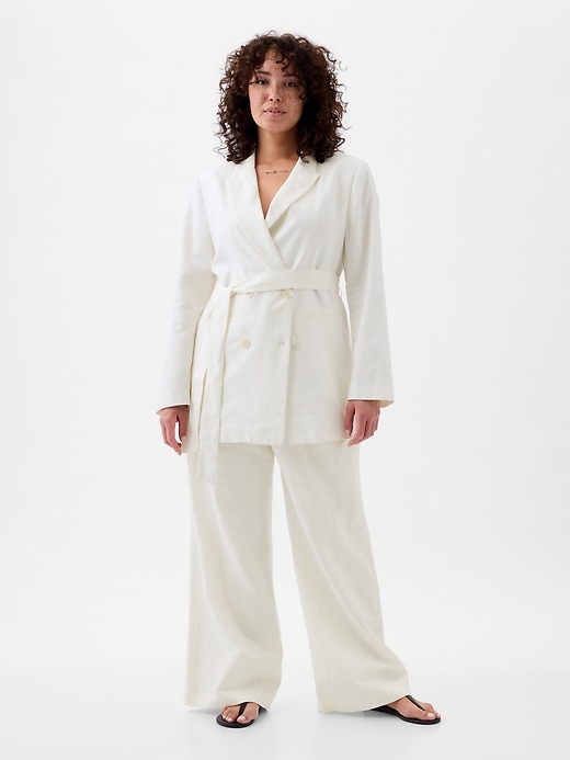 365 High Rise Linen-Cotton Trousers 365 High Rise Linen-Cotton Trousers