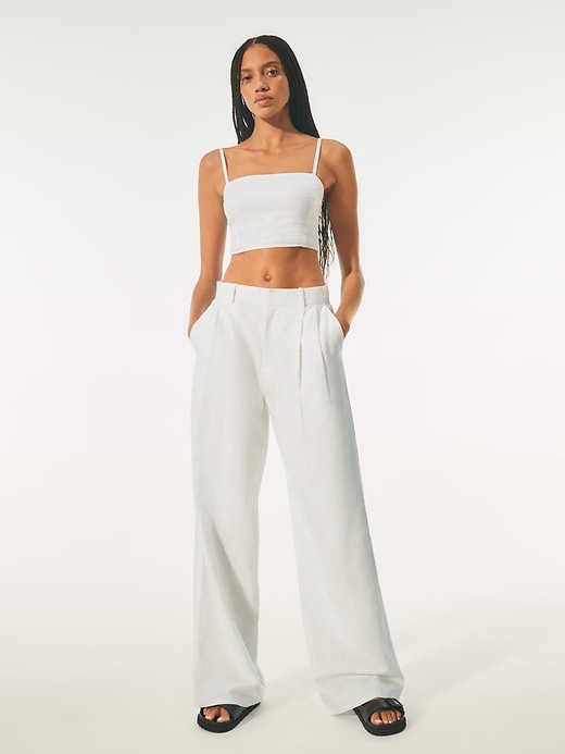 365 High Rise Linen-Cotton Trousers 365 High Rise Linen-Cotton Trousers