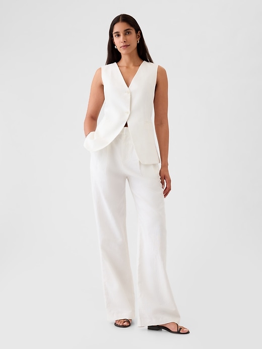 365 High Rise Linen-Cotton Trousers 365 High Rise Linen-Cotton Trousers