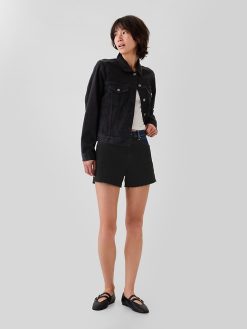 4″ High Rise Girlfriend Denim Shorts