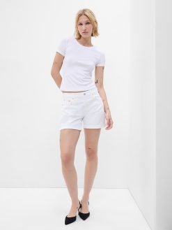 5″ Mid Rise Girlfriend Shorts