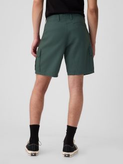 8″ Linen-Cotton Cargo Shorts