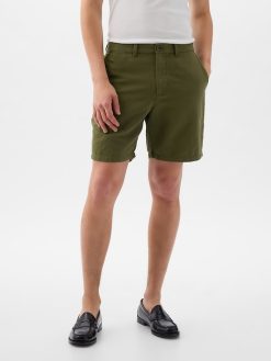 8″ Linen-Cotton Shorts