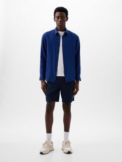 8″ Linen-Cotton Shorts