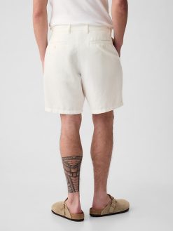 8″ Linen-Cotton Shorts