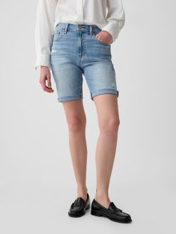 9″ High Rise Bermuda Shorts