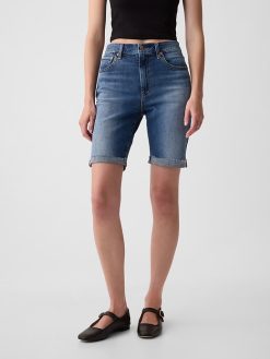 9″ High Rise Bermuda Shorts