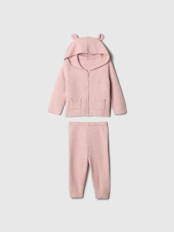 Baby CashSoft Bear Hoodie Outfit Set