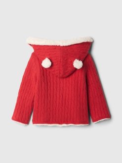 Baby CashSoft Sherpa-Lined Cardigan