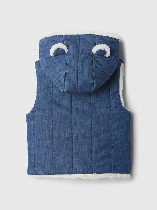 Baby Cozy Quilted Denim Bear Vest Baby Cozy Quilted Denim Bear Vest