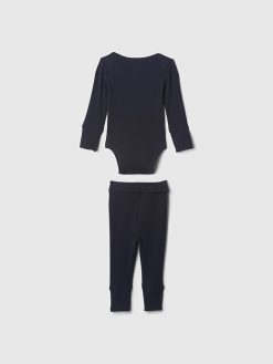 Baby Grow-With-Me Rib Outfit Set