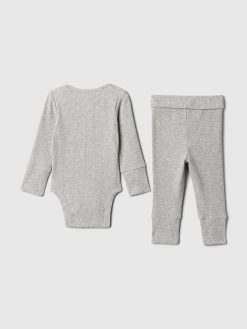 Baby Grow-With-Me Rib Outfit Set
