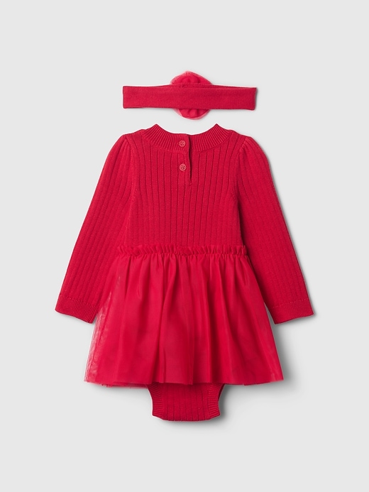 Baby Sweater Tulle Bodysuit Dress Baby Sweater Tulle Bodysuit Dress