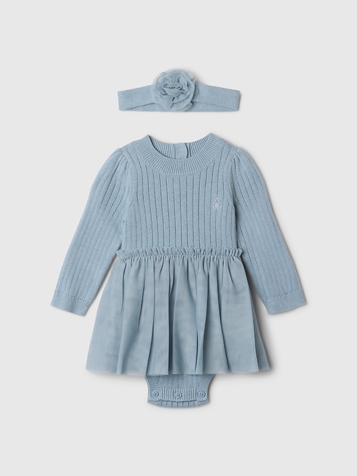 Baby Sweater Tulle Bodysuit Dress Baby Sweater Tulle Bodysuit Dress