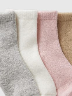Baby & Toddler CashSoft Quarter Crew Socks (4-Pack)