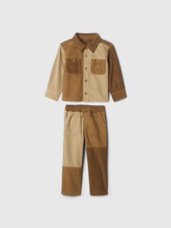 Baby & Toddler Colorblock Corduroy Outfit Set