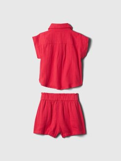 Baby & Toddler Crinkle Gauze Two-Piece Outfit Set