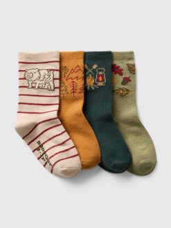 Baby & Toddler Camp Crew Socks (4-Pack)