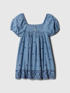 Baby & Toddler Embroidered Denim Dress