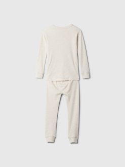 Baby & Toddler Organic Brushed Cotton Henley PJ Set