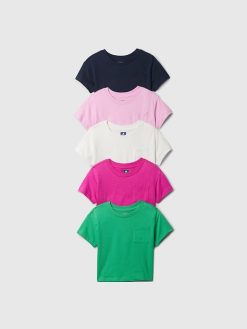 Baby & Toddler Organic Cotton Mix & Match Pocket T-Shirt (5-Pack)