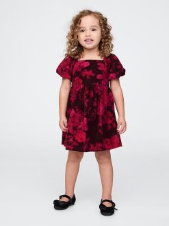 Baby & Toddler Puff Sleeve Corduroy Dress
