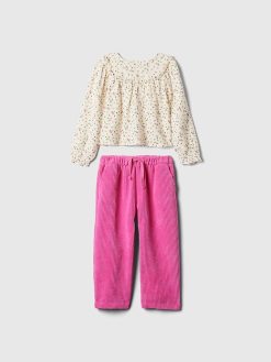Baby & Toddler Ruffle Corduroy Outfit Set
