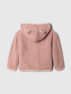 Baby & Toddler Sherpa Zip Bear Hoodie