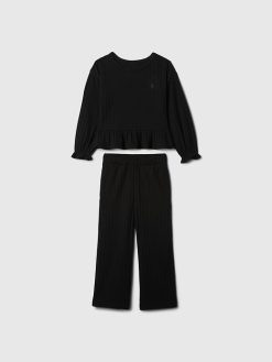 Baby & Toddler Softspun Ruffle Rib Outfit Set