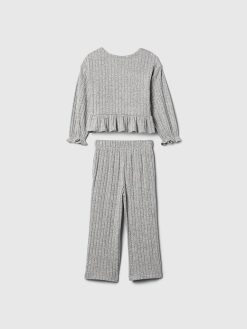 Baby & Toddler Softspun Ruffle Rib Outfit Set