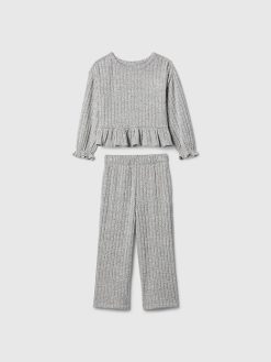 Baby & Toddler Softspun Ruffle Rib Outfit Set