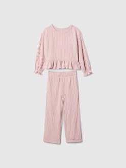 Baby & Toddler Softspun Ruffle Rib Outfit Set