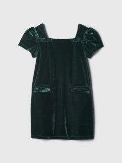 Baby & Toddler Velour Bow Shift Dress