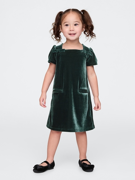 Baby & Toddler Velour Bow Shift Dress Baby & Toddler Velour Bow Shift Dress