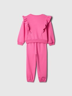 Baby & Toddler Vintage Soft Ruffle Logo Sweat Set
