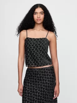 Burnout Velvet Cropped Cami