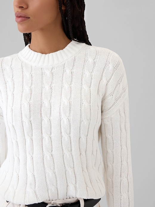Cable-Knit Cropped Sweater Cable-Knit Cropped Sweater