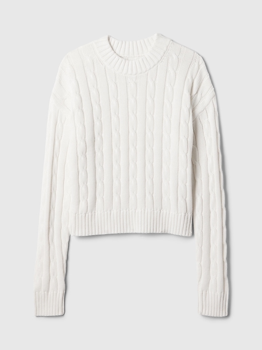 Cable-Knit Cropped Sweater Cable-Knit Cropped Sweater