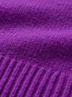 CashSoft Cropped High V-Neck Sweater