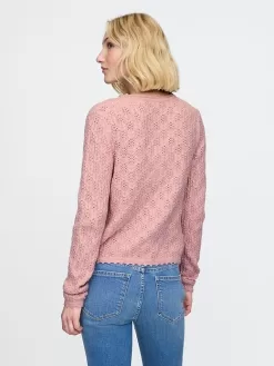 CashSoft Pointelle Cardigan