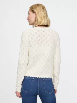 CashSoft Pointelle Cardigan