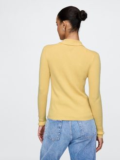 CashSoft Rib Polo Cardigan