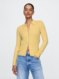 CashSoft Rib Polo Cardigan