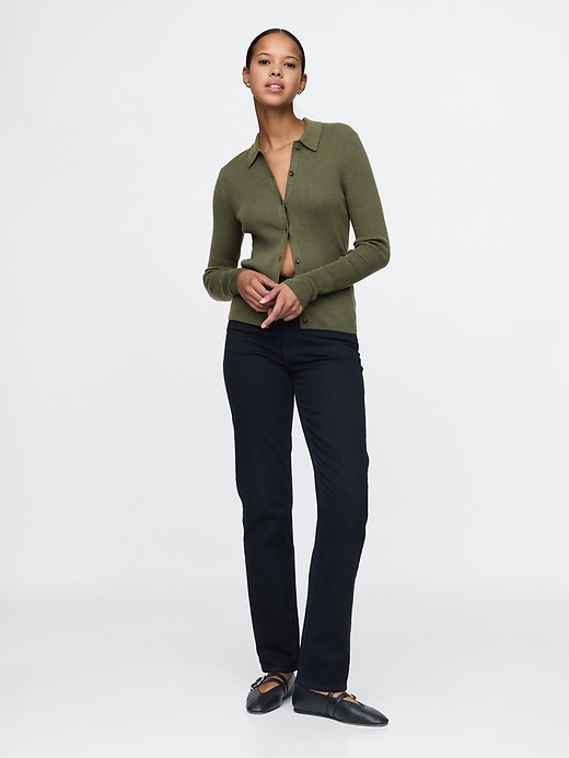 CashSoft Rib Polo Cardigan CashSoft Rib Polo Cardigan