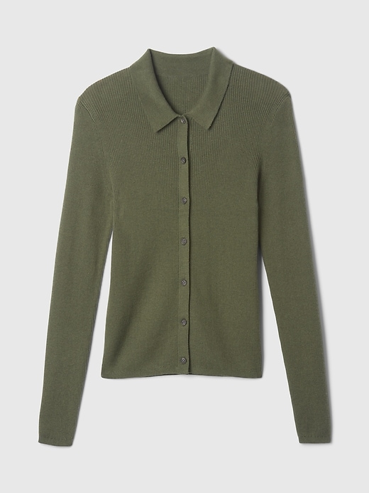 CashSoft Rib Polo Cardigan CashSoft Rib Polo Cardigan