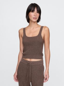 CashSoft Waffle PJ Cropped Tank Top