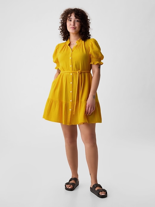 Crinkle Gauze Mini Dress Crinkle Gauze Mini Dress