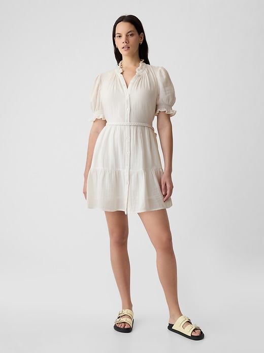 Crinkle Gauze Mini Dress Crinkle Gauze Mini Dress